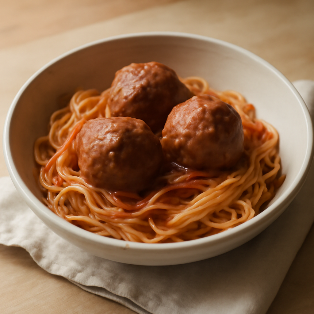 Gentle Spaghetti & Meatballs
